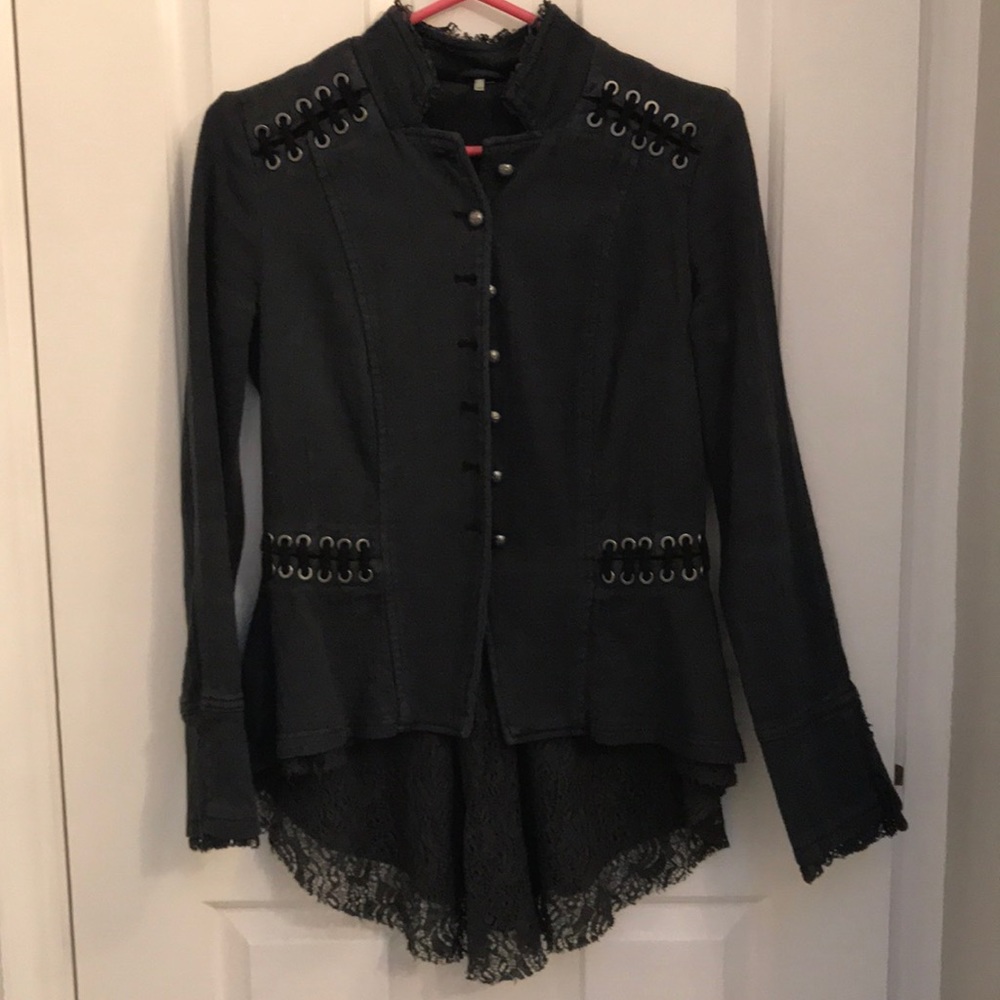 Free People - military-style jacket.